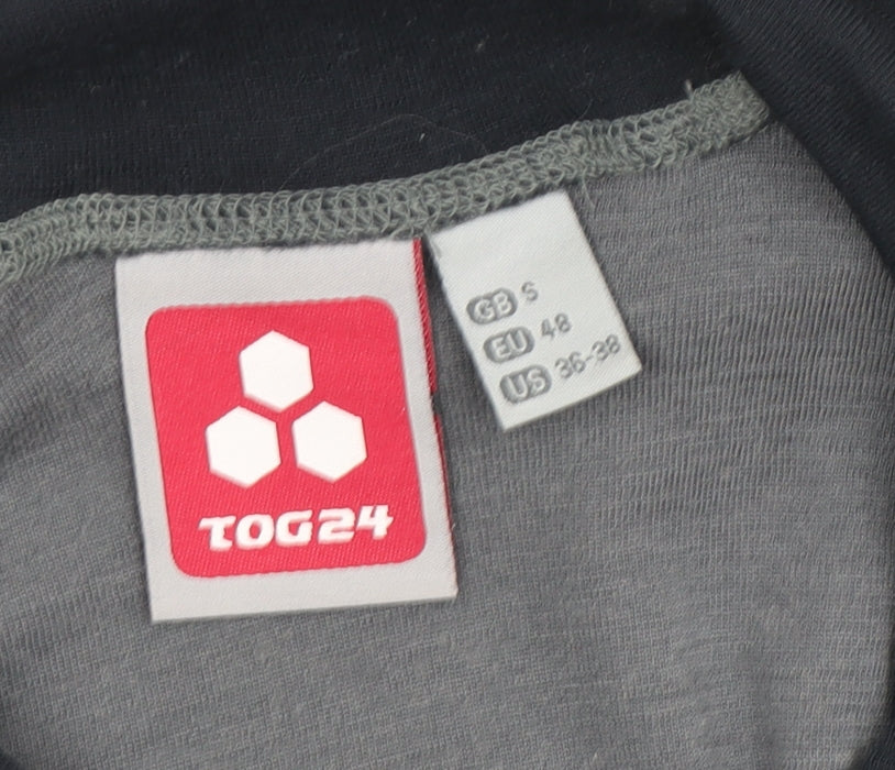 TOG24 Unisex Black Grey Pullover Hoodie S