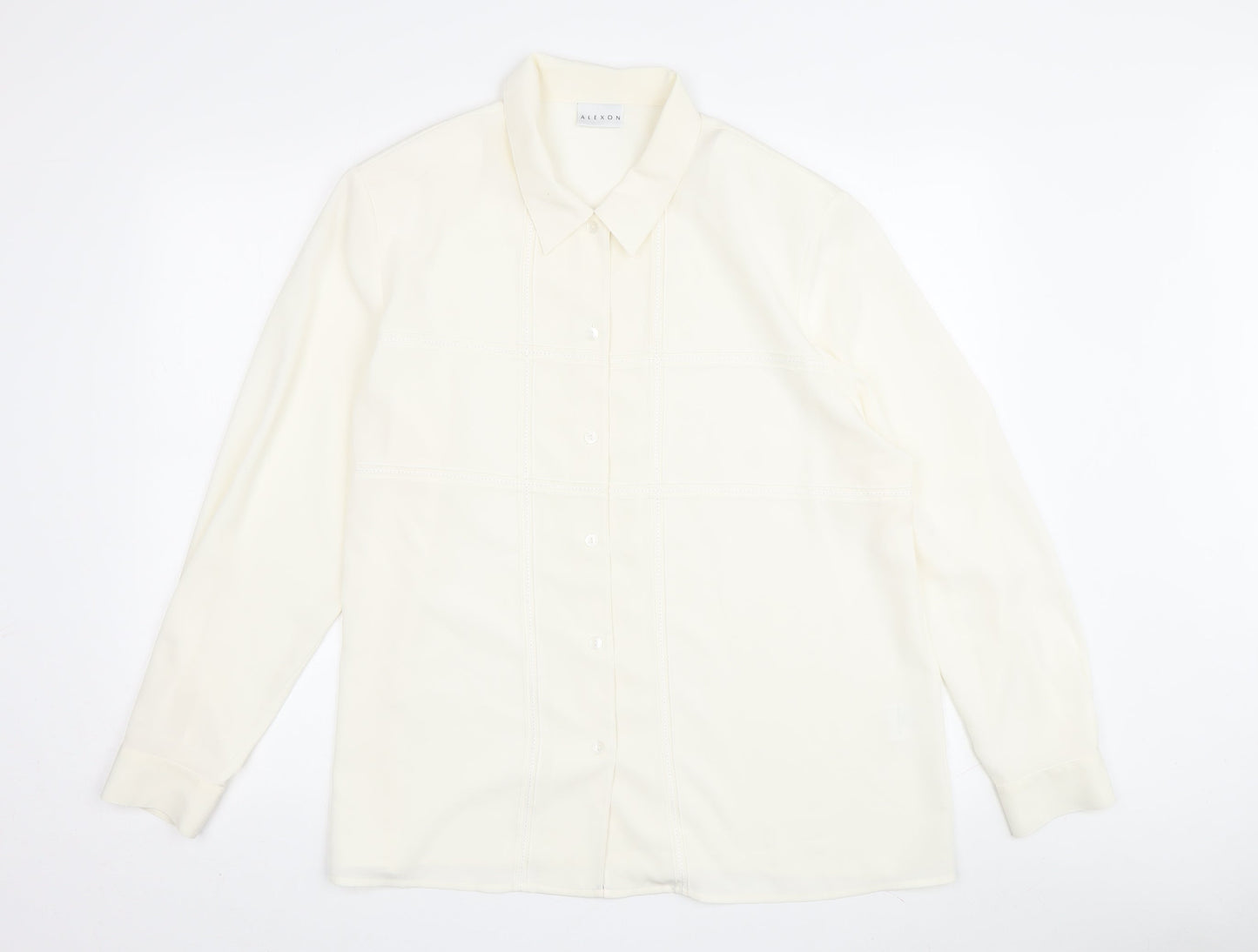 Alexon Women's Ivory Button-Up Shirt, Size 18, Workwear