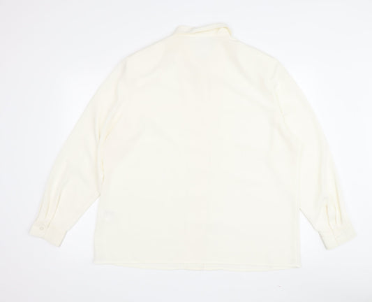 Alexon Women's Ivory Button-Up Shirt, Size 18, Workwear