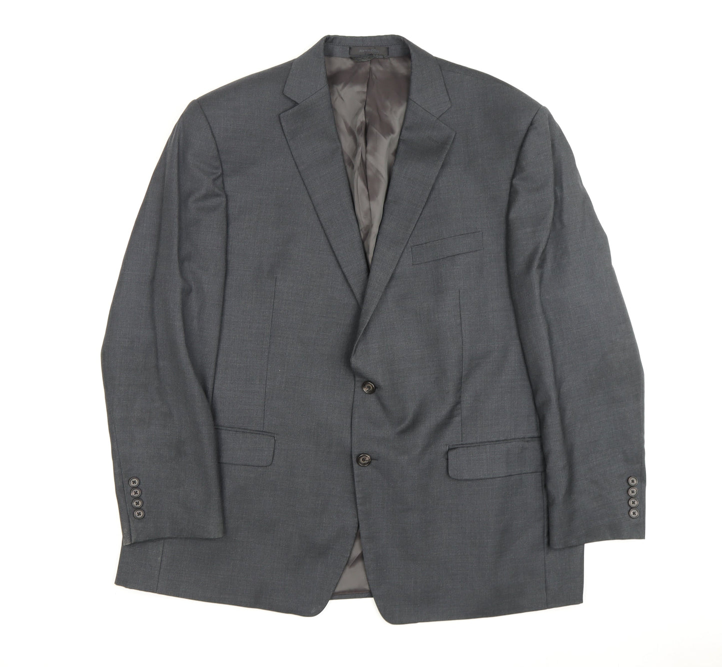 Ralph Lauren Men's Grey Blazer Wool Single-Breasted 48R