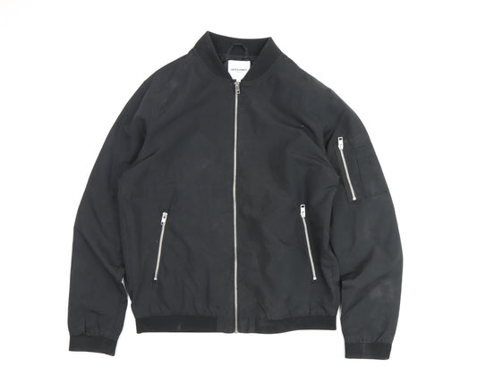 Jack & Jones Men's Black Bomber Jacket - Size L