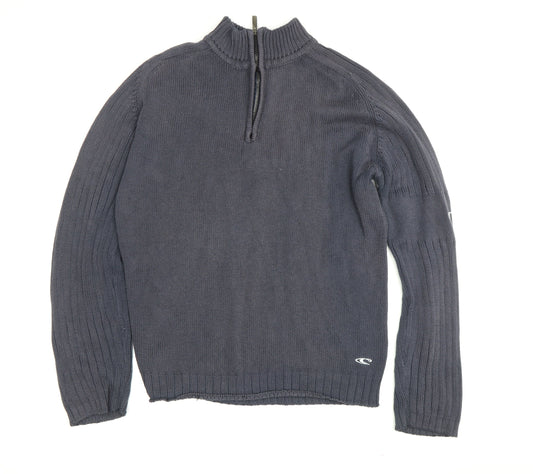 O'Neill Men's Grey Full Zip Jumper, Size L, Casual Knit