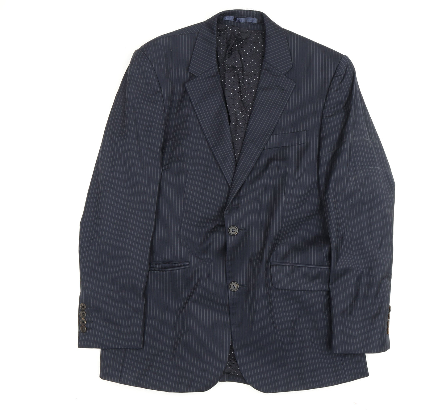 Jasper Conran Men's Blue Striped Suit Jacket 38R