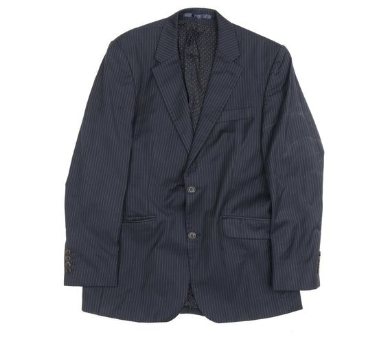 Jasper Conran Men's Blue Striped Suit Jacket 38R