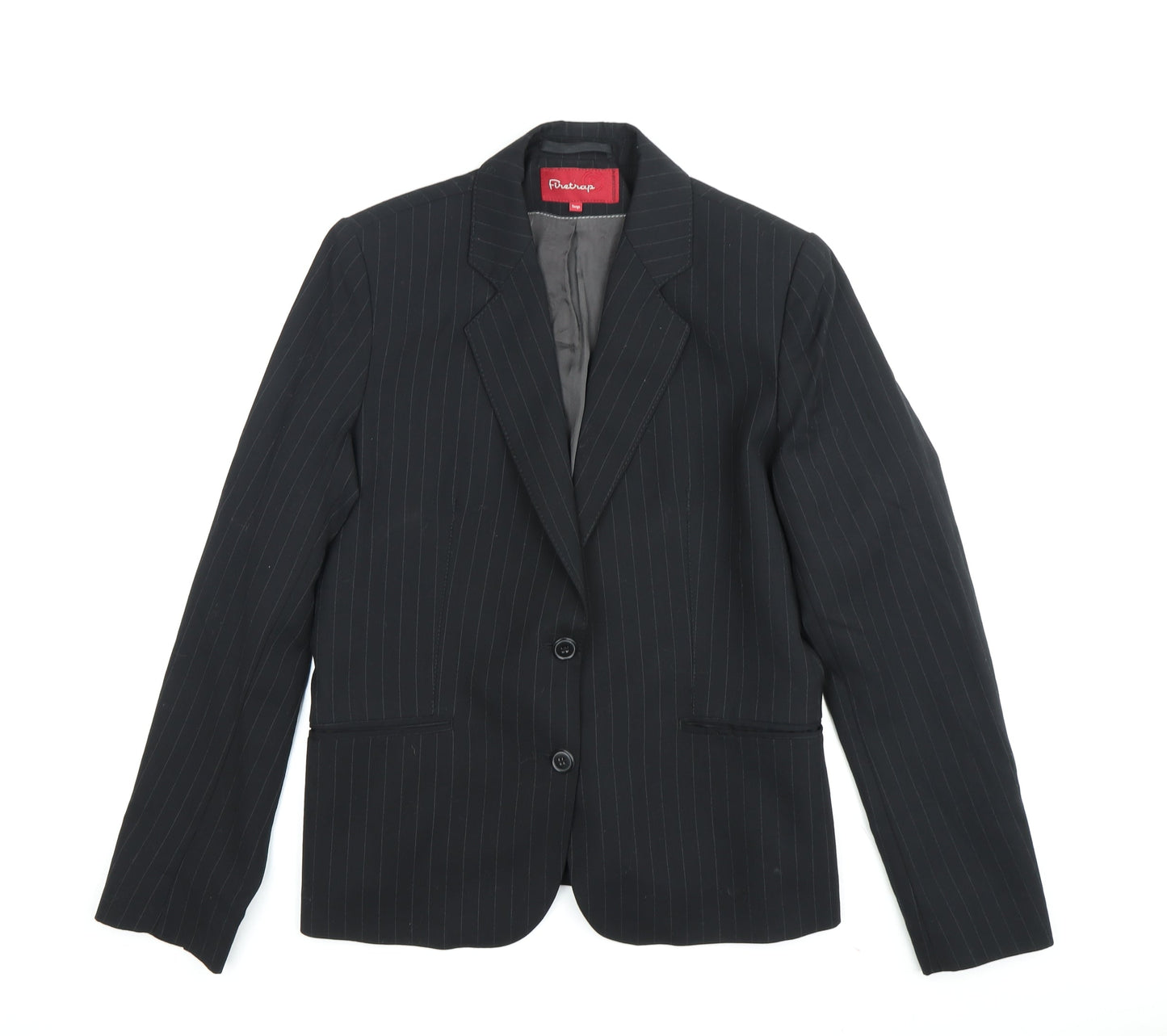 Firetrap Women's Black Wool Blazer L Formal Jacket