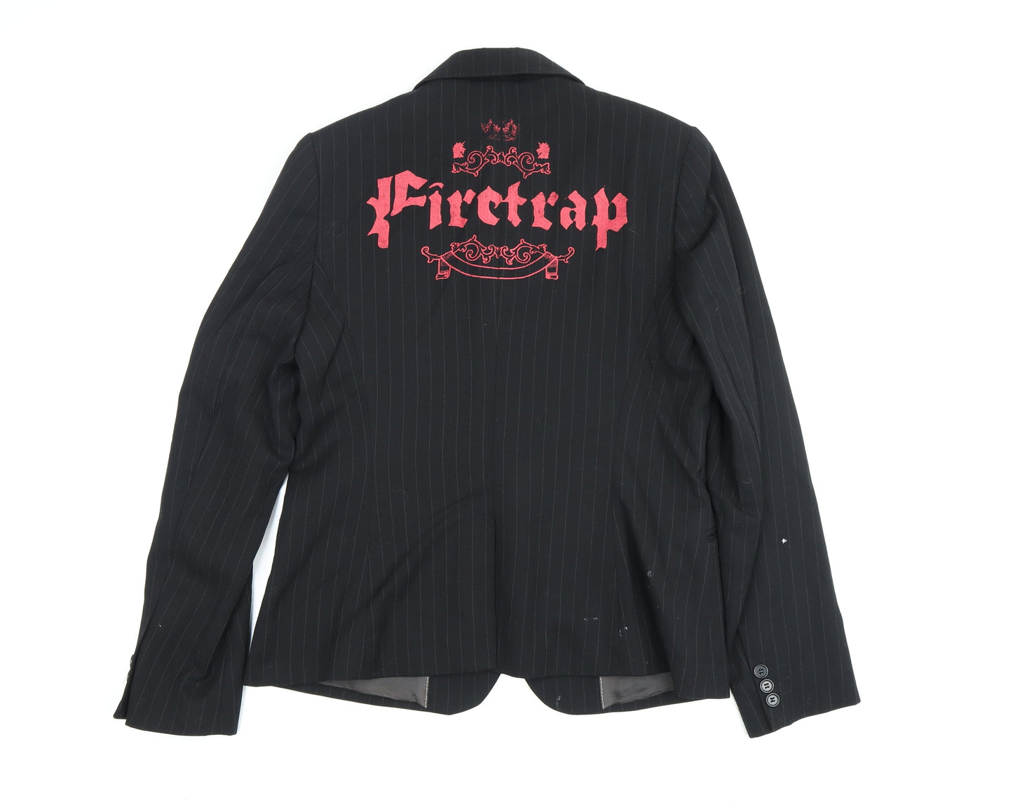 Firetrap Women's Black Wool Blazer L Formal Jacket