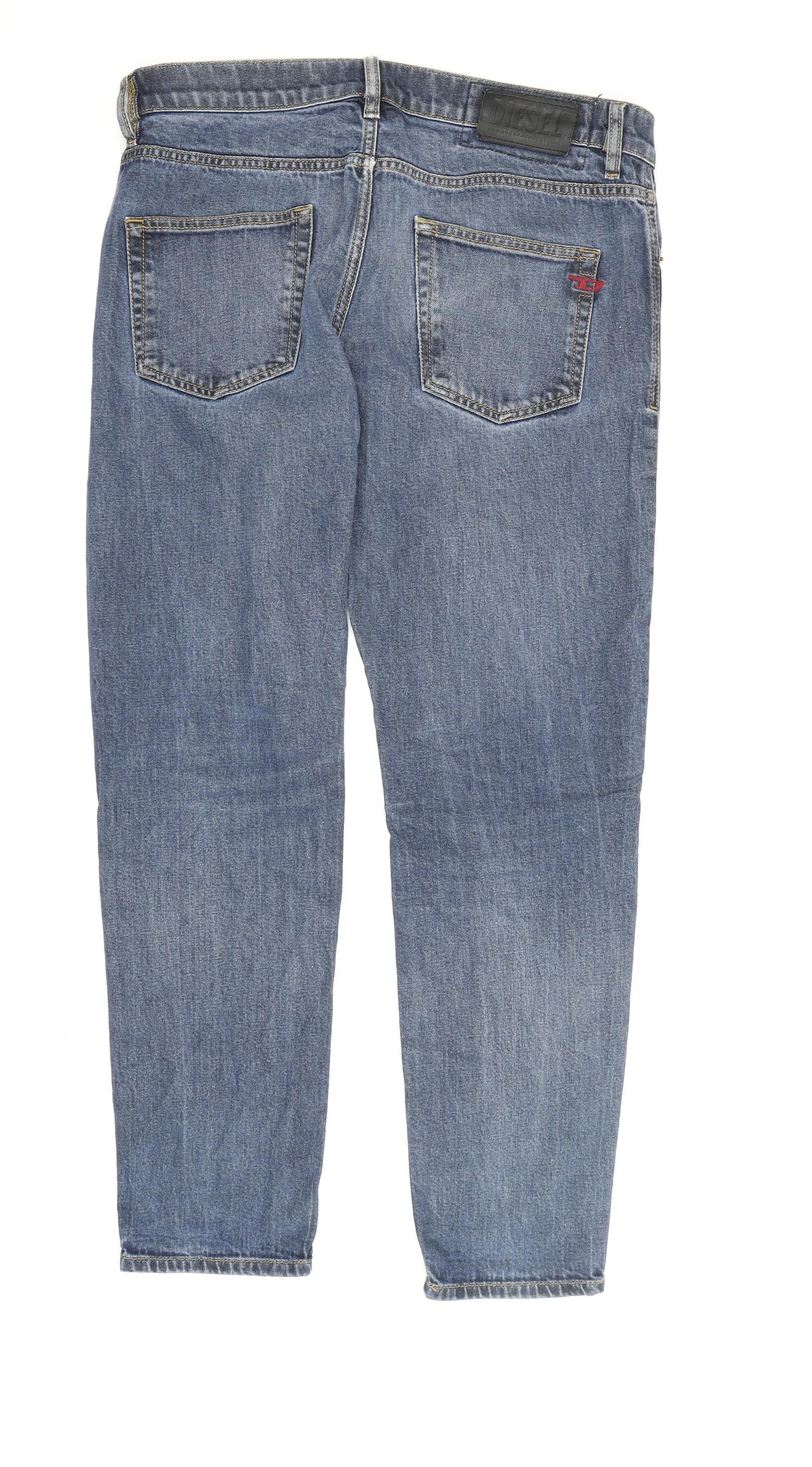 Diesel Men's Blue Straight-Leg Jeans Size 32