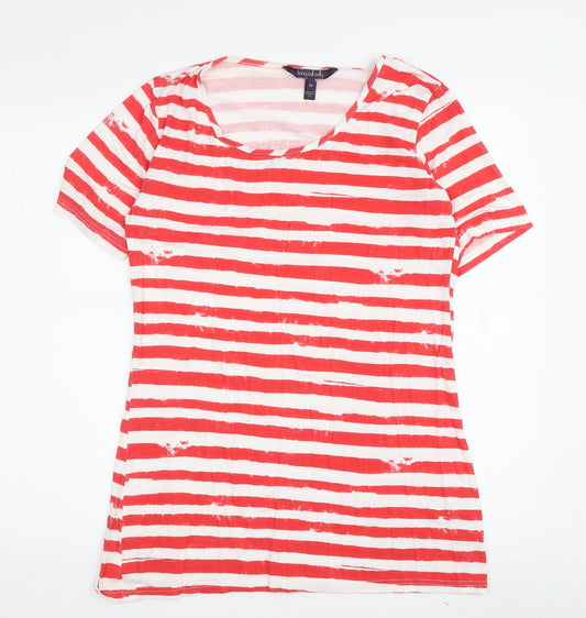 Long Tall Sally Women's Striped Multicoloured T-Shirt XS