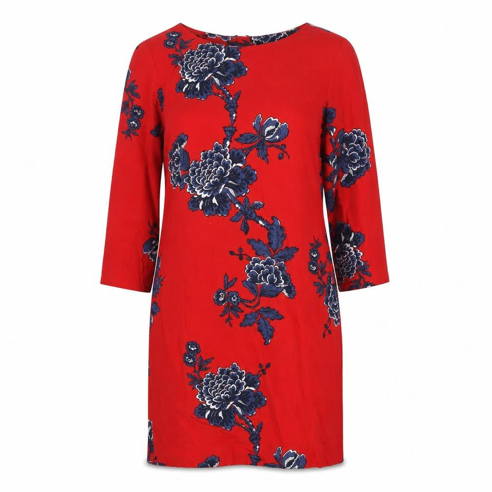 Joules Women's Red Floral Dress UK Size 10