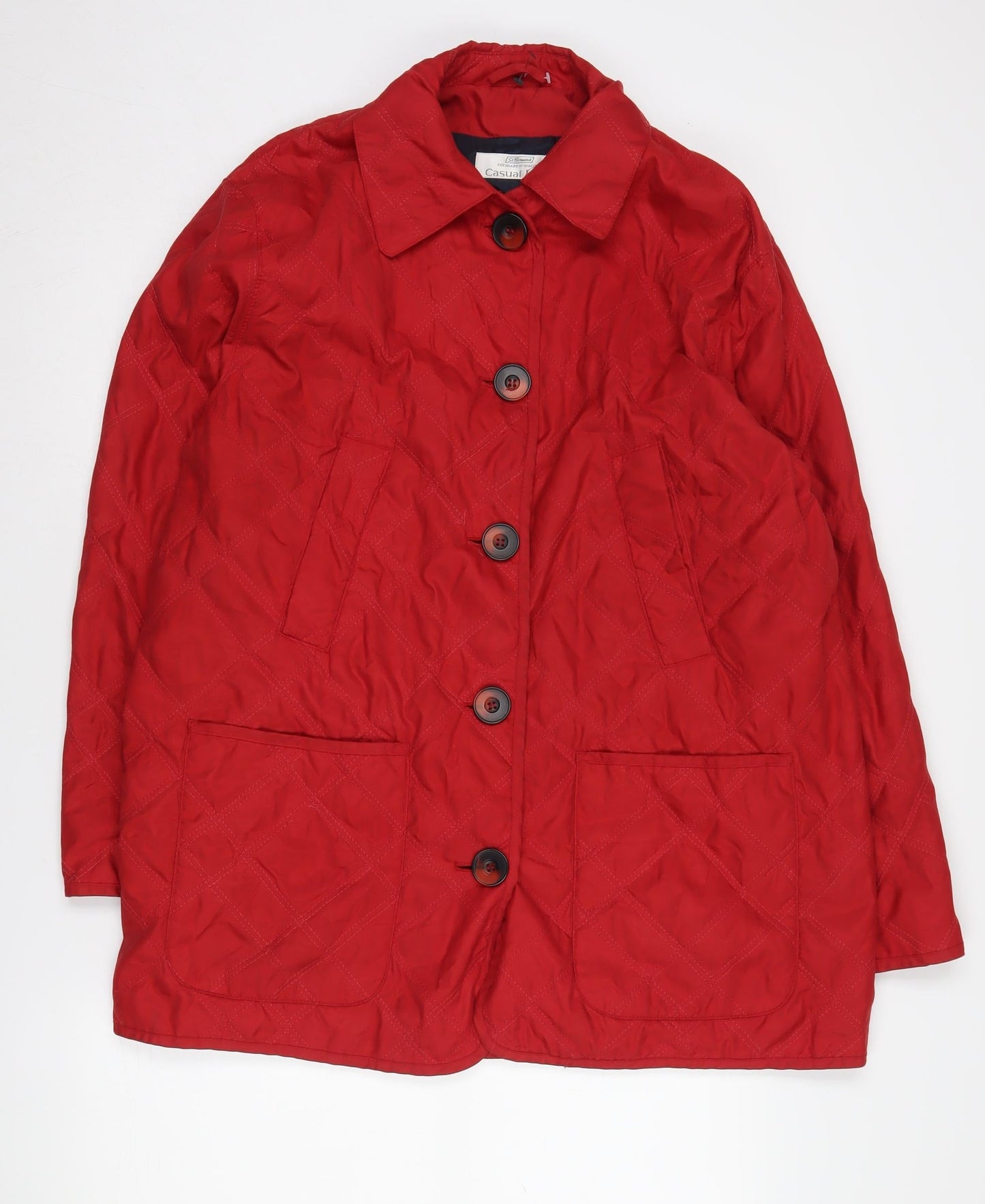 St. Bernard Women's Red Quilted Coat Size 12