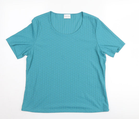 Eastex Women's Blue Knit T-Shirt Size 14