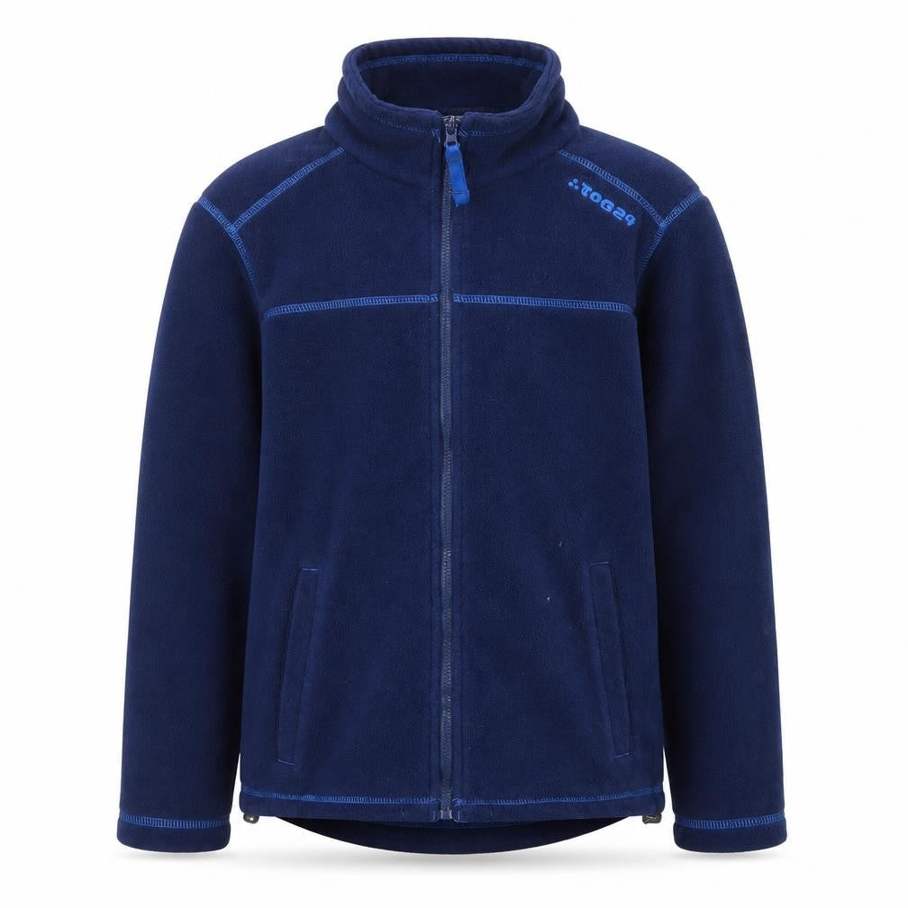 Front view of TOG24 girls’ blue basic jacket 11 years mid-length
