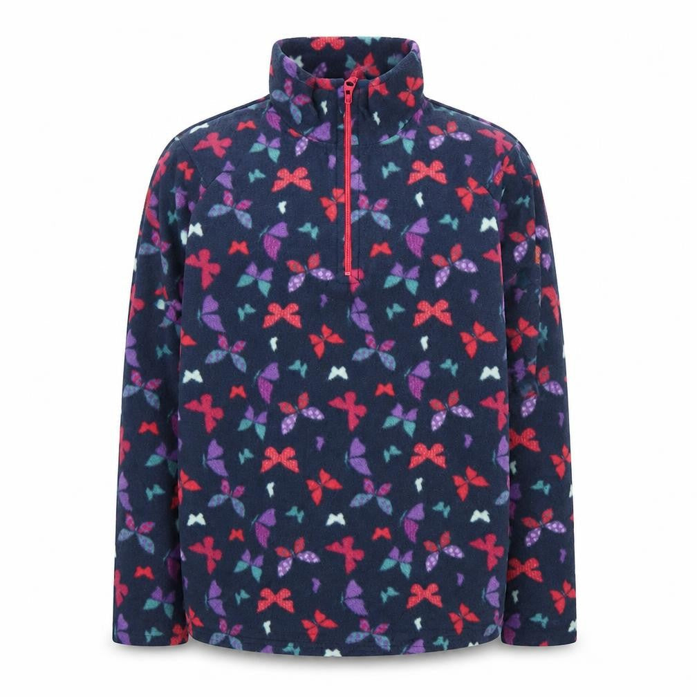 Front view of Mountain Warehouse girls’ multicoloured butterfly fleece pullover 11-12 years