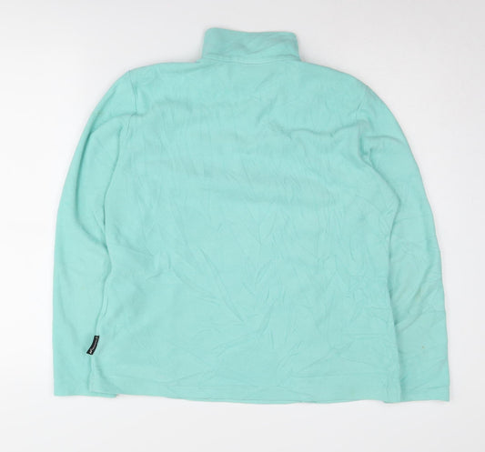 Jack Wolfskin Women's Green L Hoodie 1/2 Zip Fleece