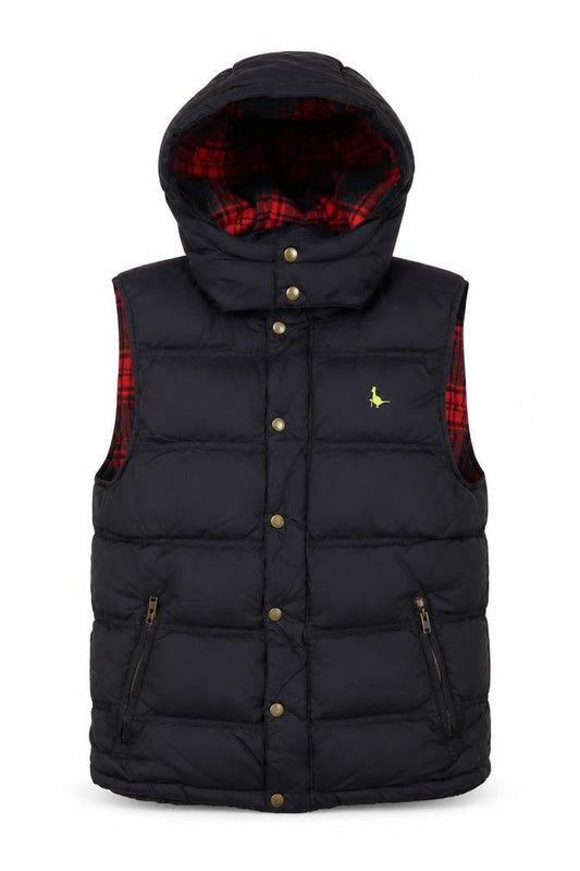 Womens UK Size S Regular Jack Wills Black Nylon Waistcoat