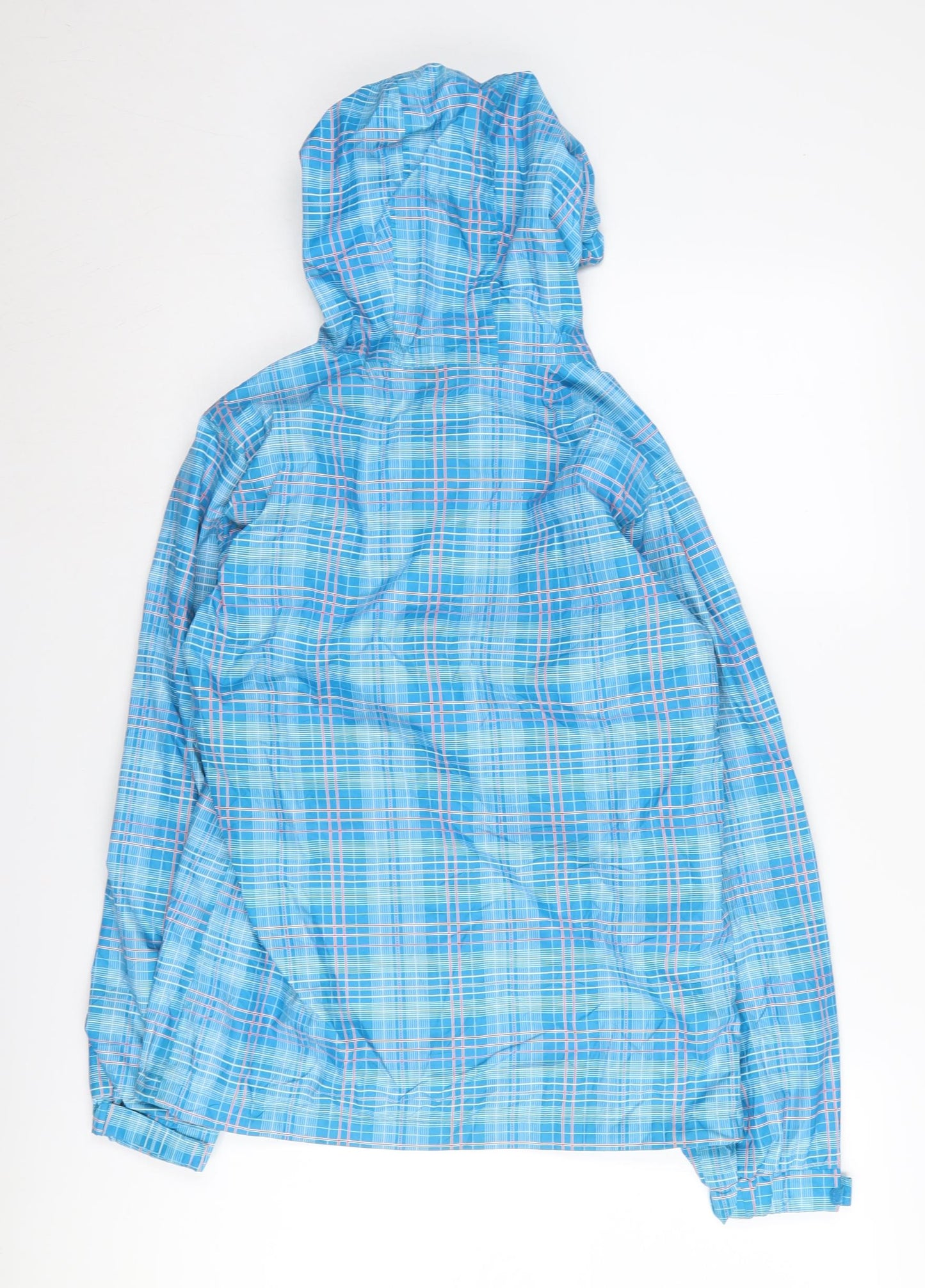 Regatta Girls Blue Check Windbreaker Jacket 11 Years