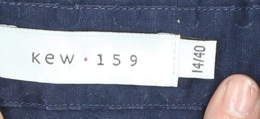 Kew.159 Women's Blue Polka Dot Button-Up Shirt