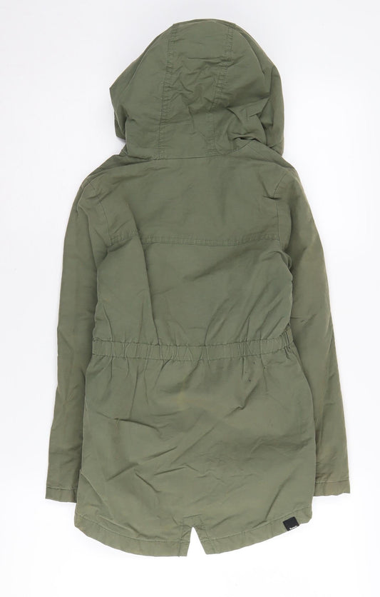 Bench Girls' Green Hooded Parka Coat 7-8 Years