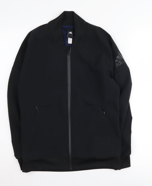 Adidas Men's Black Bomber Jacket, Size S, Casual Style