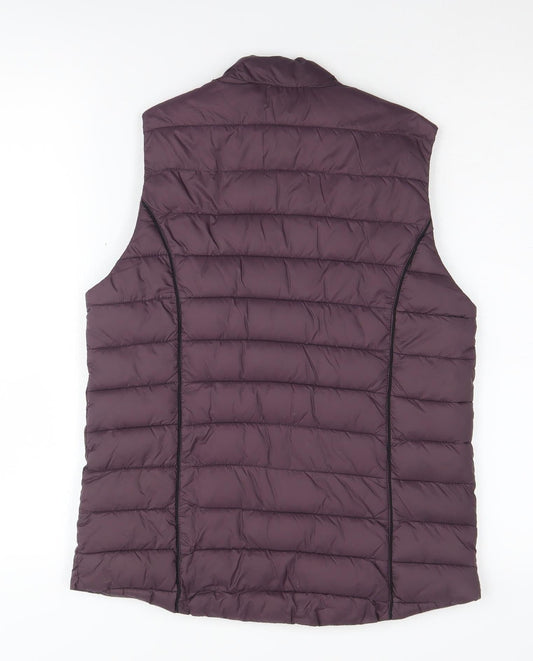 White Stuff Women's Purple Puffer Waistcoat Size 8 Casual
