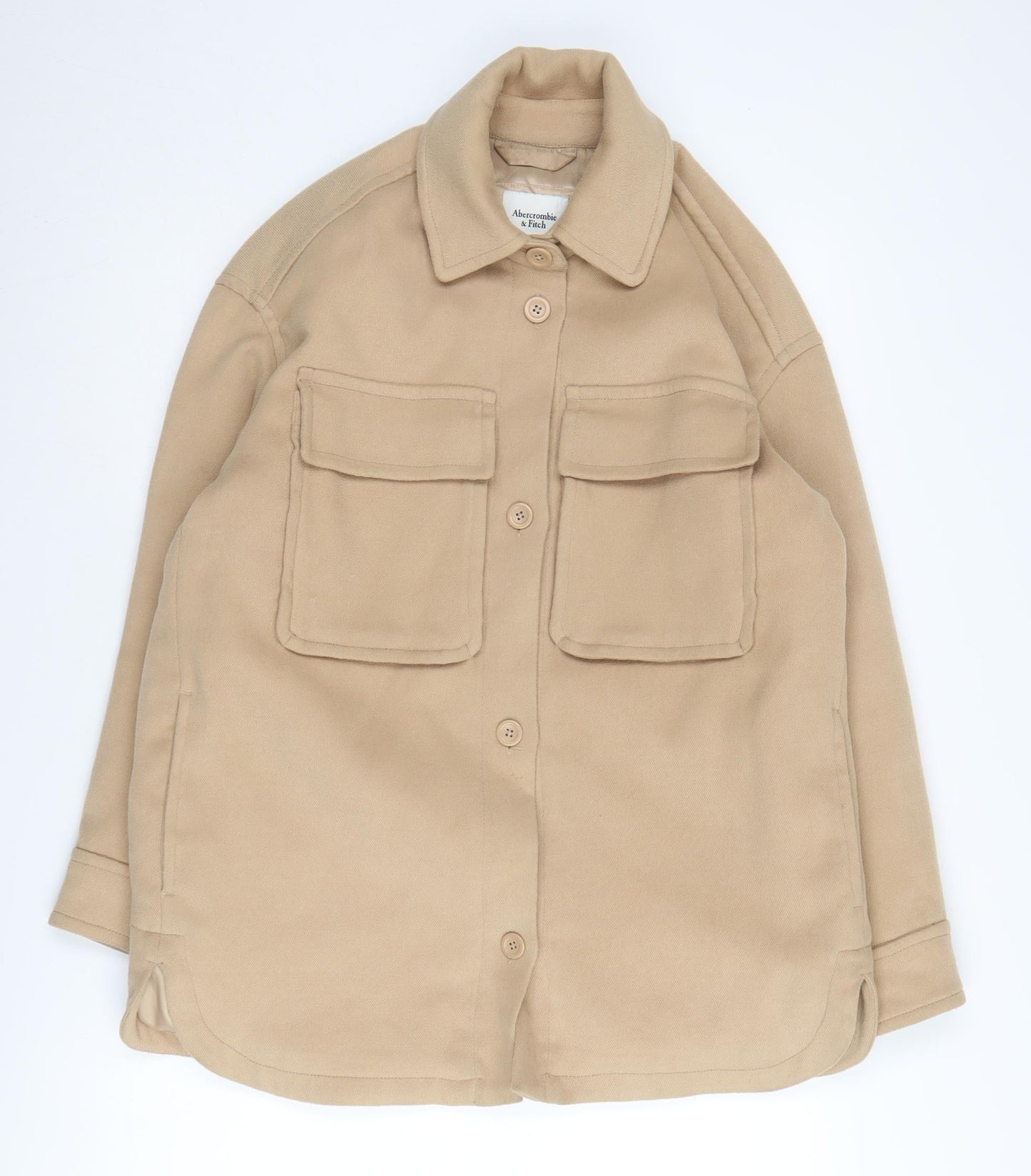 Abercrombie & Fitch Men's Beige Military Jacket 2XS