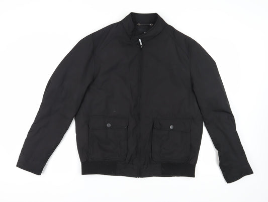 Jeff Banks Men's Black Bomber Jacket, Medium, Collared