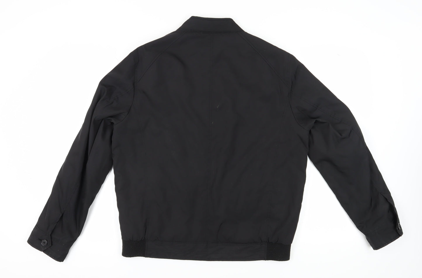 Jeff Banks Men's Black Bomber Jacket, Medium, Collared