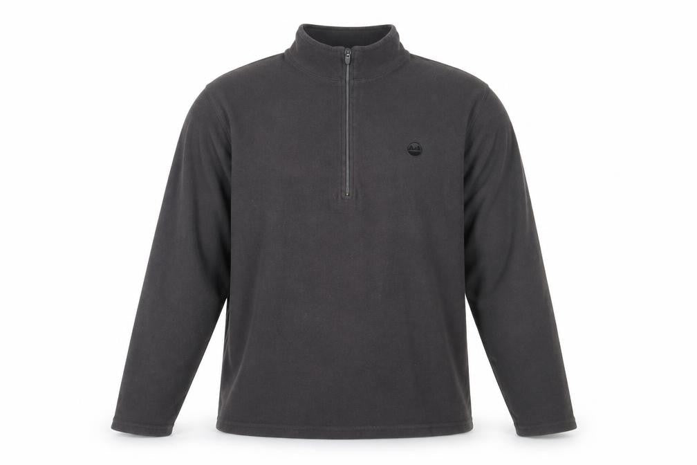 Mens UK L Regular Wrangler Black 1/2 Zip Sweatshirt