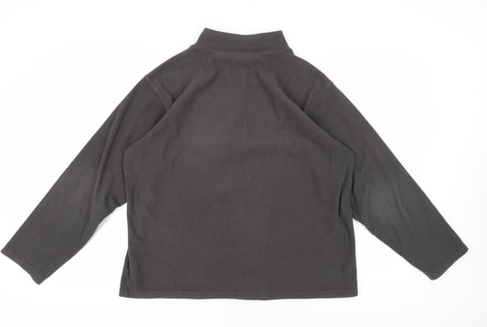 Wrangler Men's Black L 1/2 Zip Fleece Sweatshirt