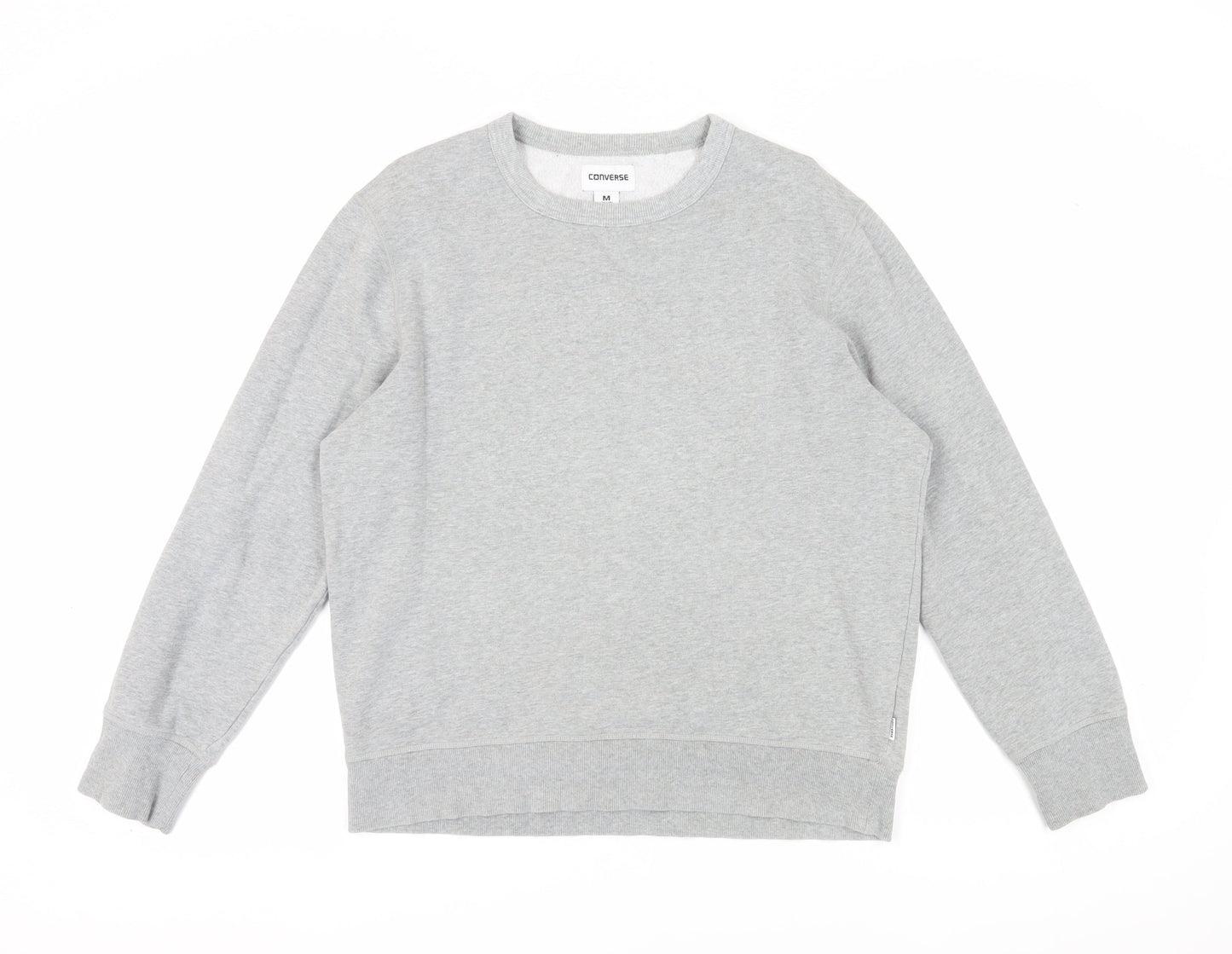 Converse Men's Grey Pullover Sweatshirt M - Crew Neck Fleece
