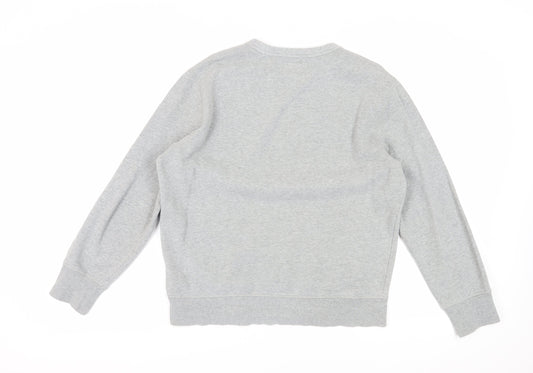 Converse Men's Grey Pullover Sweatshirt M - Crew Neck Fleece