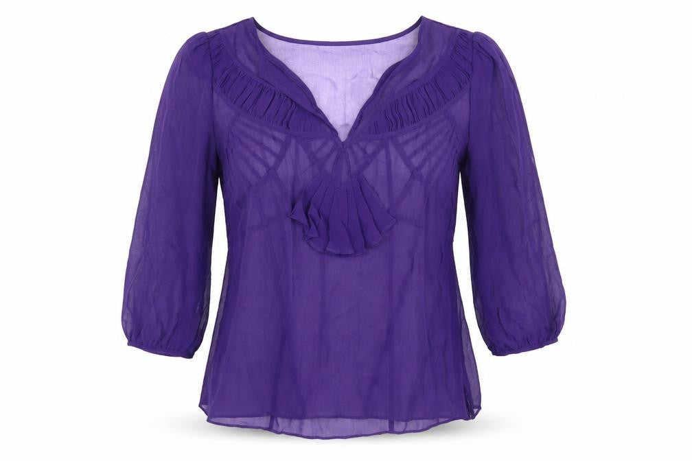 Womens UK Size 12 Karen Millen Purple Polyester Blouse