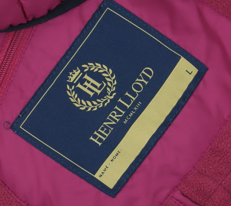 Henri Lloyd Men's Pink Quilted Winter Jacket L