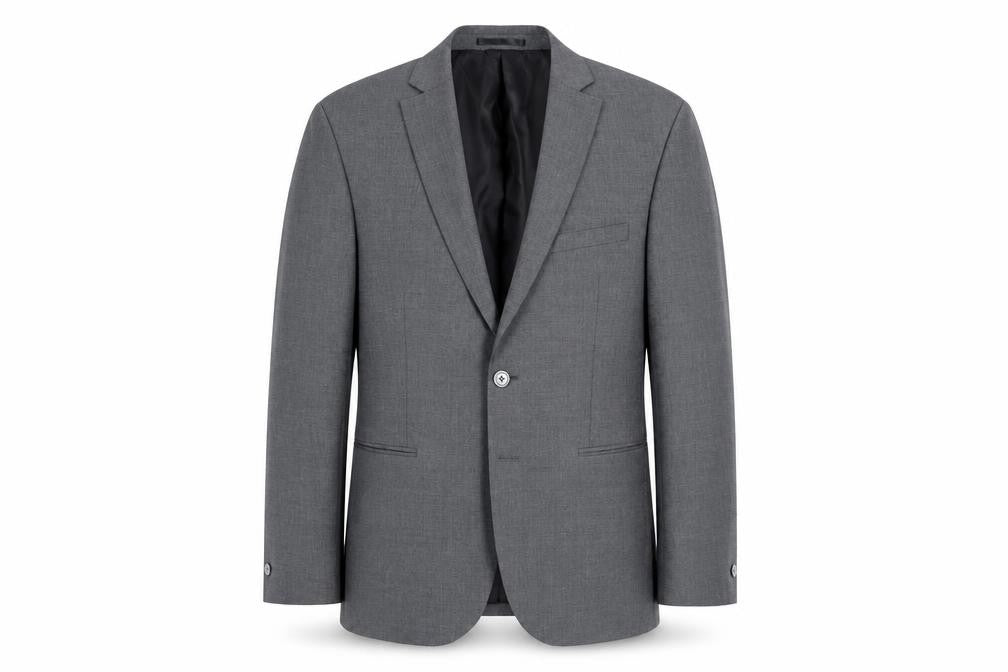 Mens 40 Chest Regular T.M.Lewin Grey Two-Button Blazer