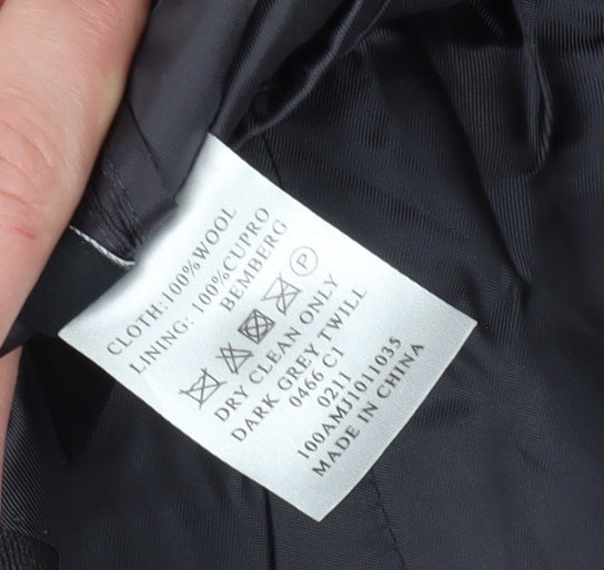 T.M.Lewin Men's Grey 40L Wool Suit Jacket