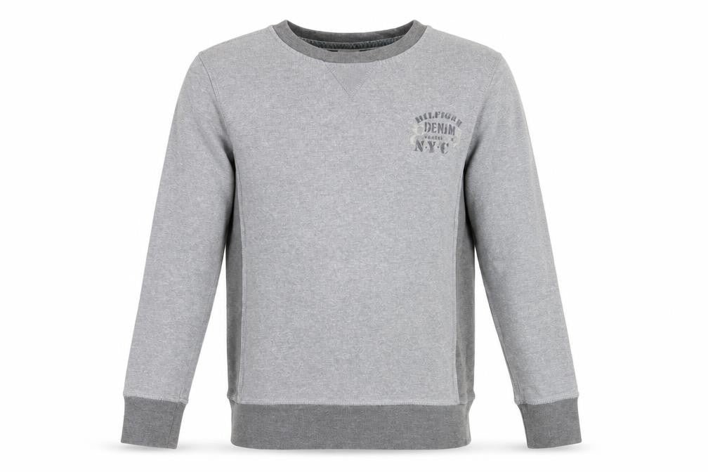 Mens UK M Regular Hilfiger Denim Grey Pullover Sweatshirt
