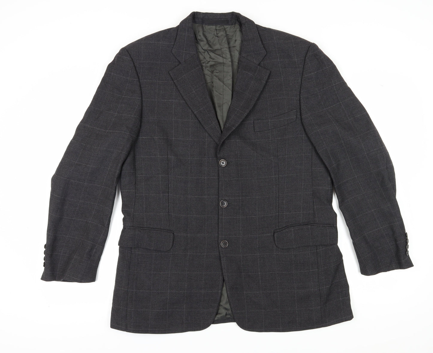 Pierre Cardin Grey Check Blazer, Men's 41R