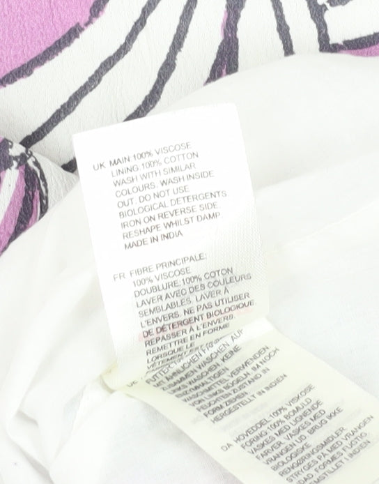 White Stuff Women’s Multicoloured Banana T-Shirt Dress Size 10