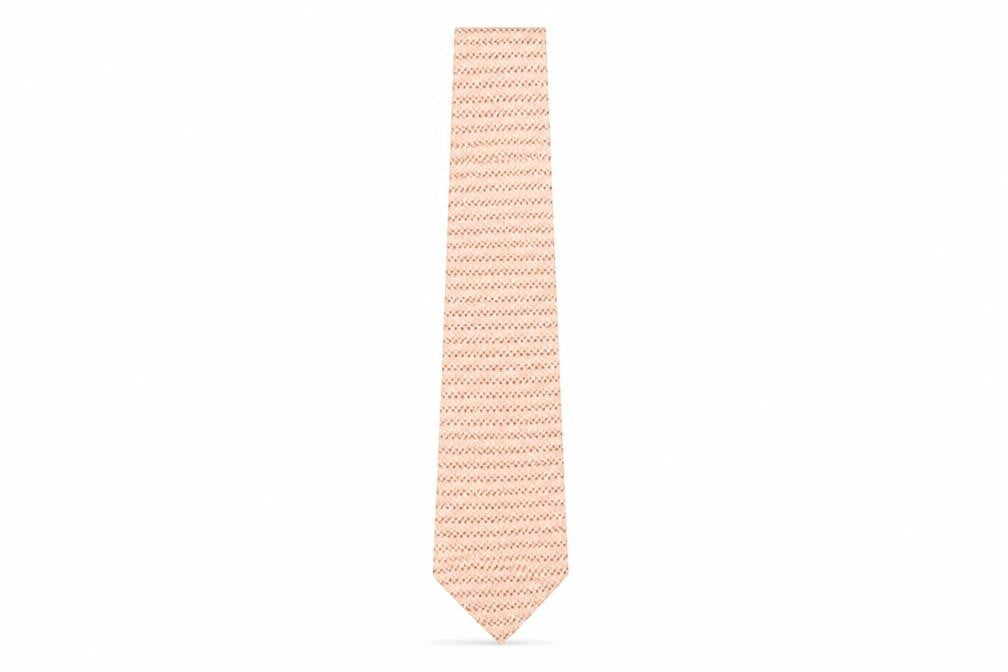 Van Heusen Men's Beige Geometric Silk Tie