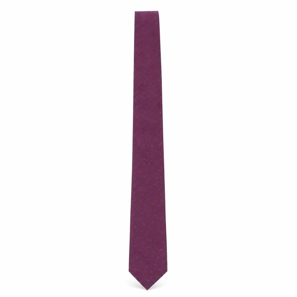 Moss London Slim Tie for Men - Red Geometric Pattern