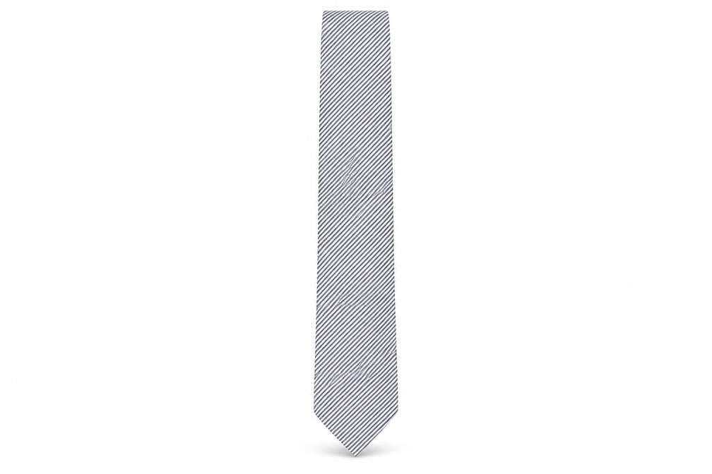 Van Heusen Men's Blue Striped Silk Tie - Elegant Formal Accessory