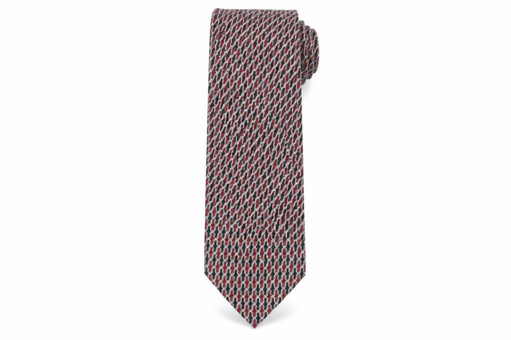 M. de Villandry Men's Red Silk Geometric Tie One Size