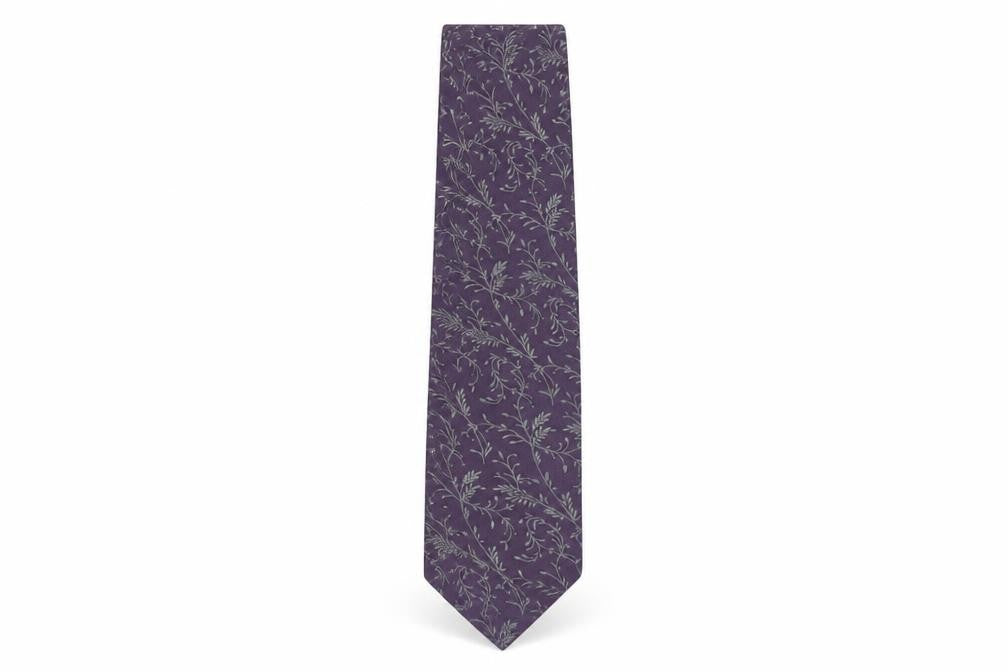 Jeff Banks Purple Silk Floral Men's Tie - Excellent Condition