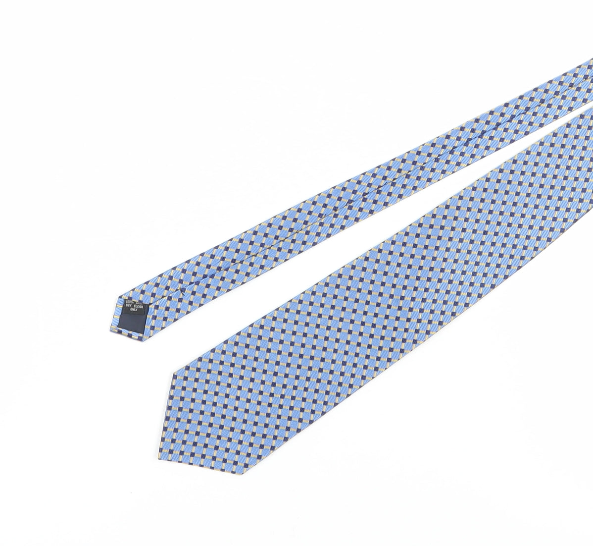 DeHavilland Men's Blue Silk Plaid Tie