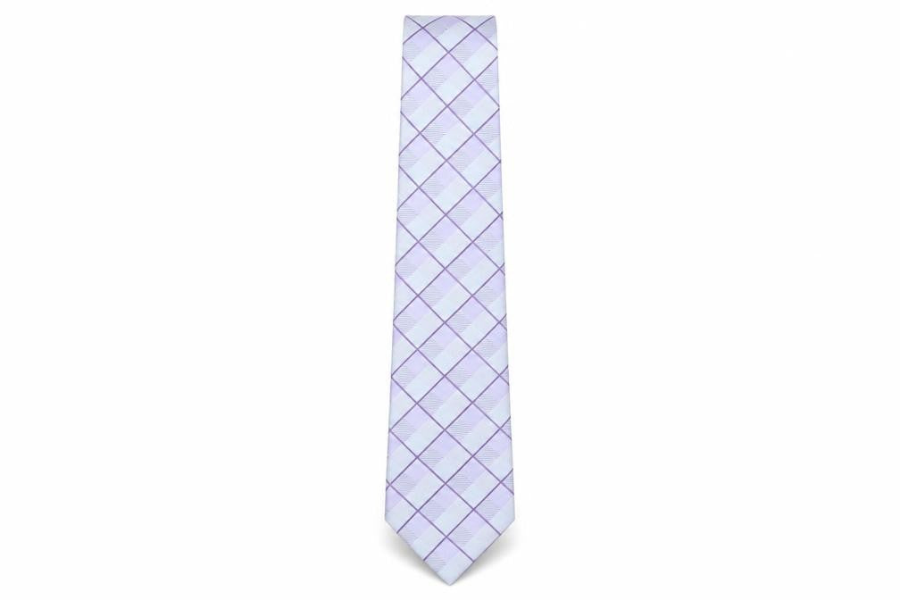 Van Heusen Men's Purple Check Tie