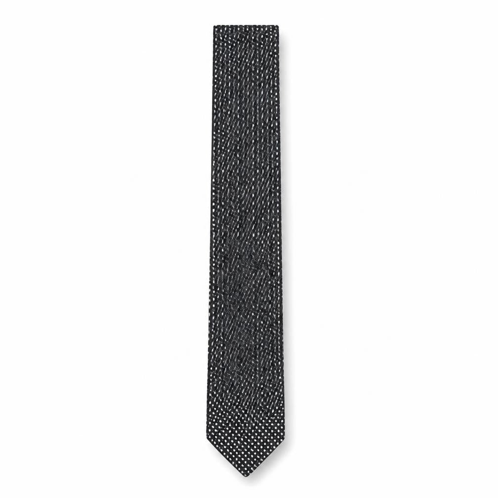 Austin Reed Men's Black Geometric Polyester Tie