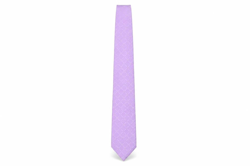 Van Heusen Men's Purple Silk Geometric Tie