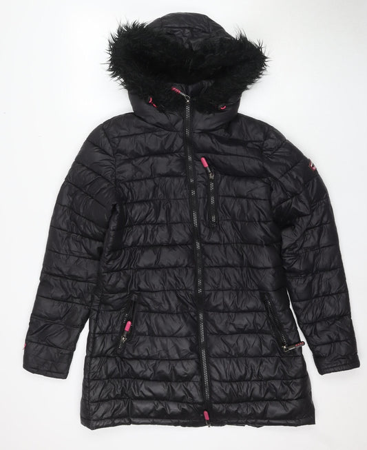 Superdry Women's Black Puffer Jacket L