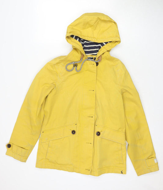 Joules Women's Yellow Rain Coat, Size 8, Waterproof