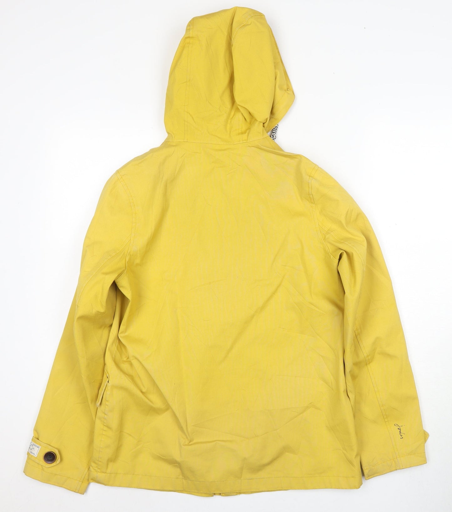Joules Women's Yellow Rain Coat, Size 8, Waterproof